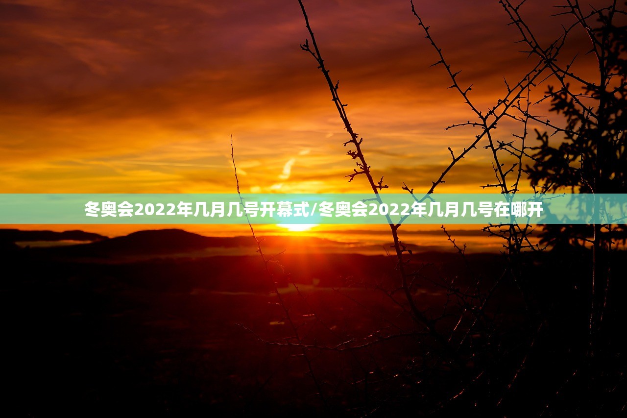 冬奥会2022年几月几号开幕式/冬奥会2022年几月几号在哪开 冬奥会2022年几月几号开幕式/冬奥会2022年几月几号在哪开