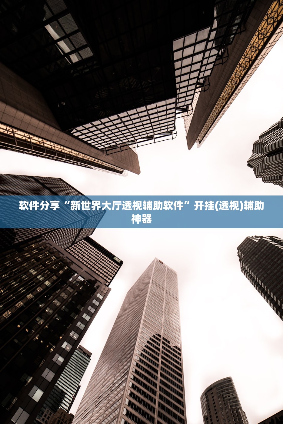 软件分享“新世界大厅透视辅助软件”开挂(透视)辅助神器