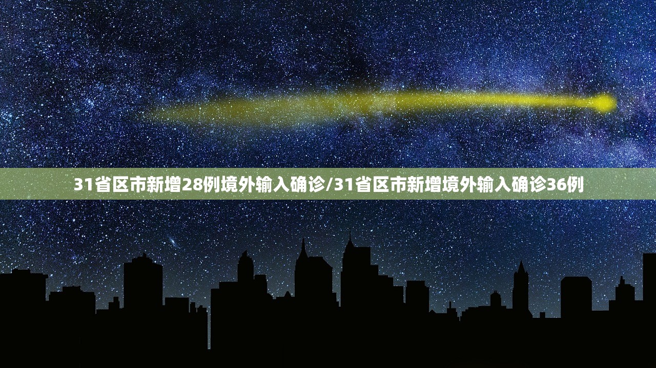 31省区市新增28例境外输入确诊/31省区市新增境外输入确诊36例