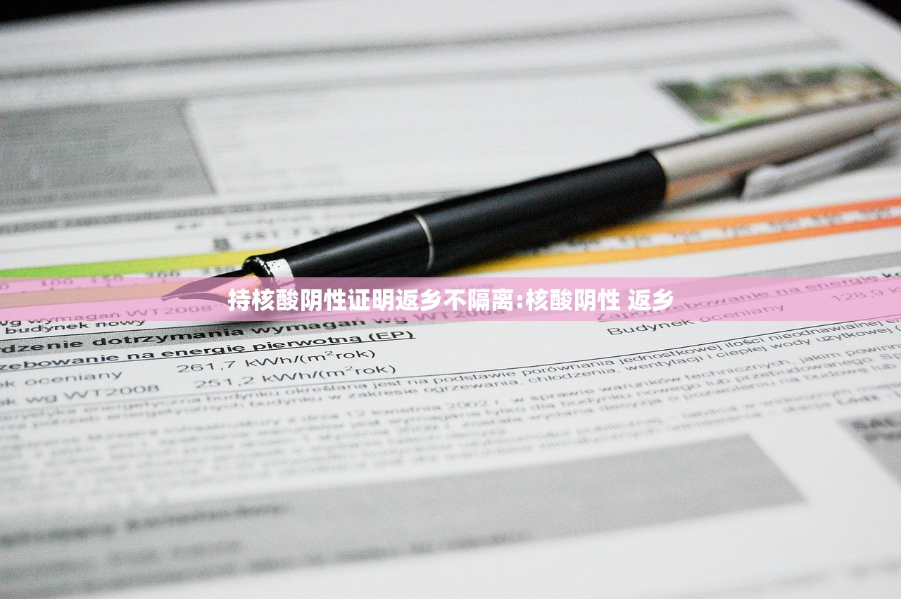 持核酸阴性证明返乡不隔离:核酸阴性 返乡