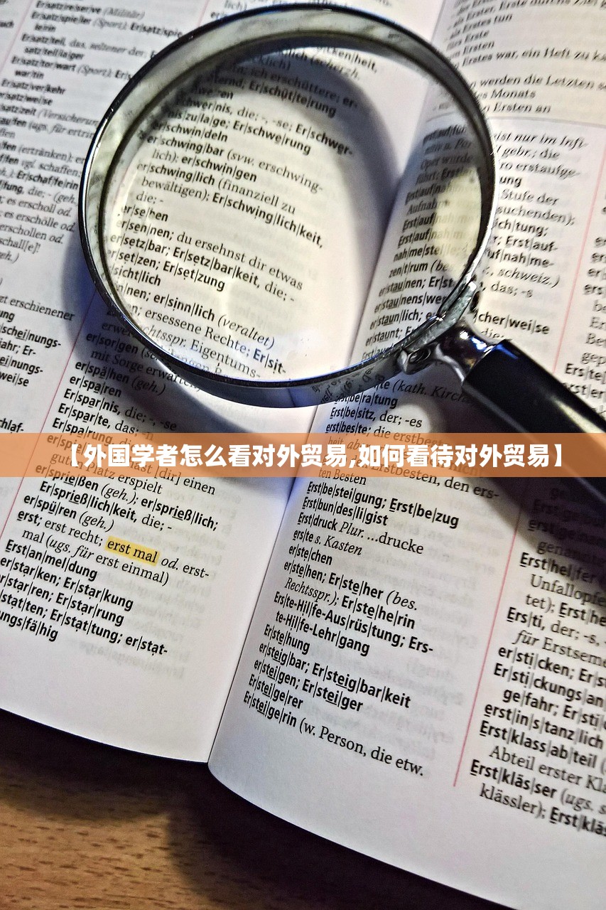 【外国学者怎么看对外贸易,如何看待对外贸易】