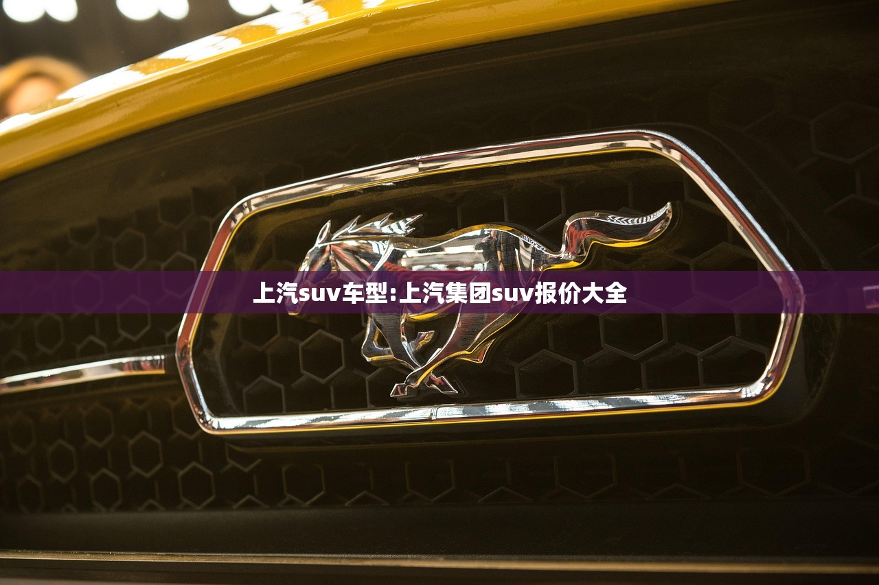 上汽suv车型:上汽集团suv报价大全