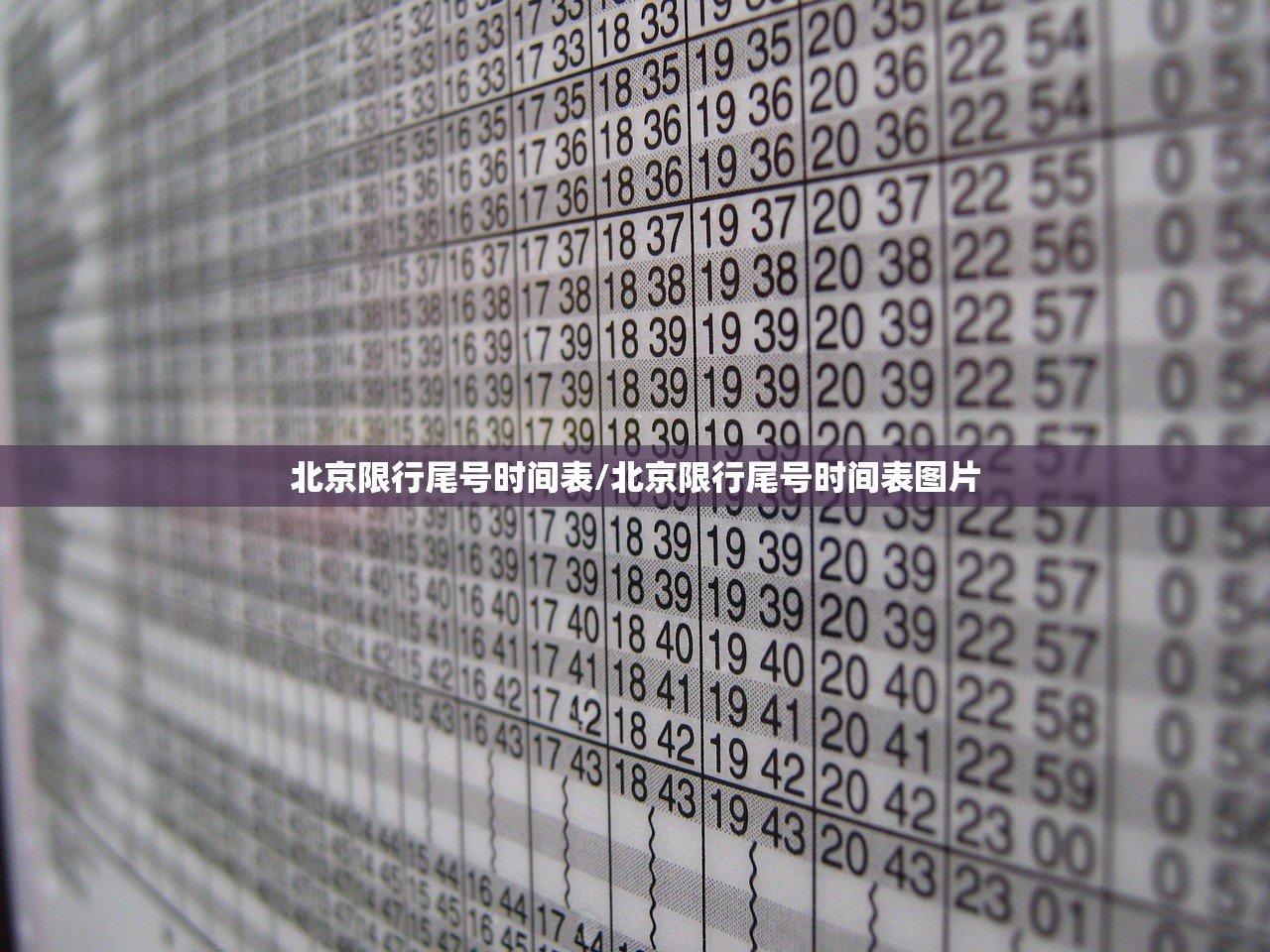 北京限行尾号时间表/北京限行尾号时间表图片