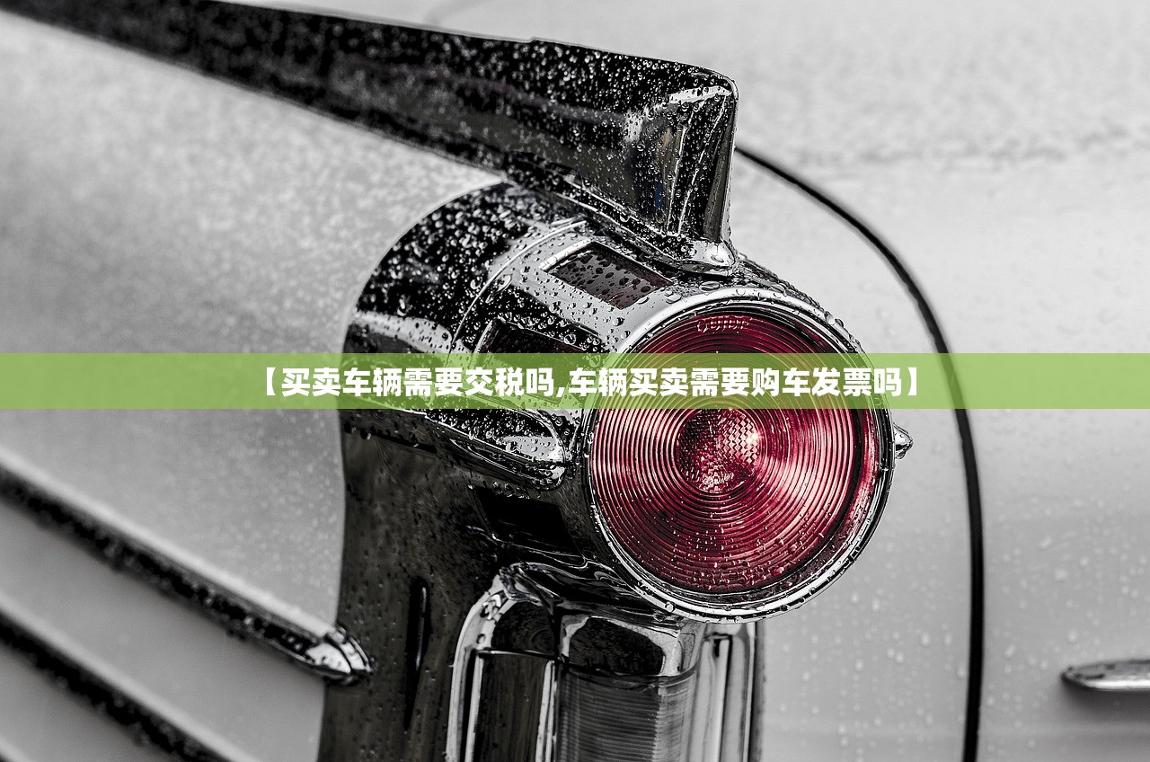 【买卖车辆需要交税吗,车辆买卖需要购车发票吗】