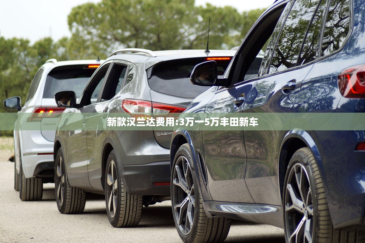 新款汉兰达费用:3万一5万丰田新车