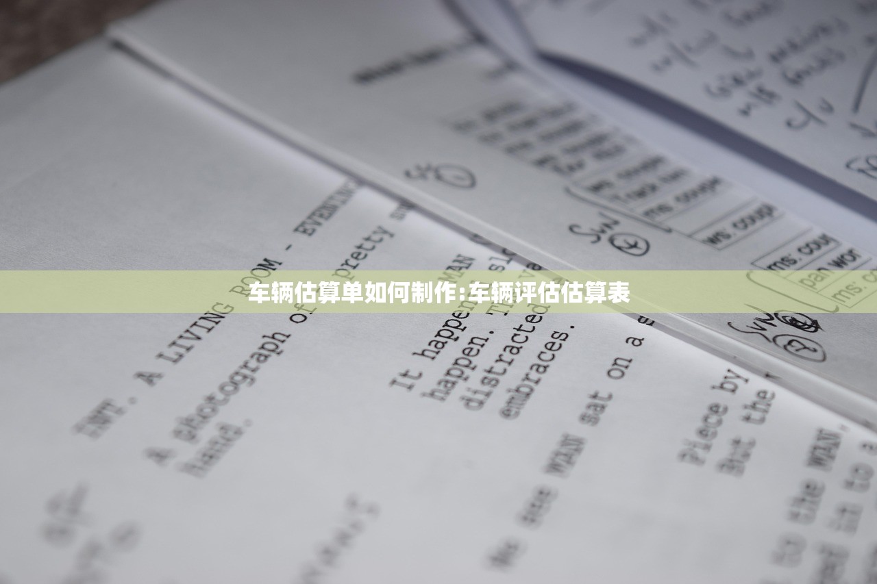 车辆估算单如何制作:车辆评估估算表