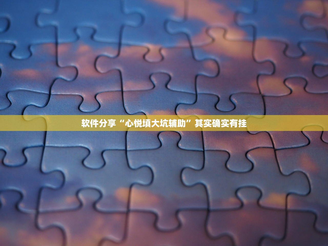 软件分享“心悦填大坑辅助”其实确实有挂